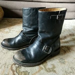 Distressed Frye Jenna Engineer Boot, 6